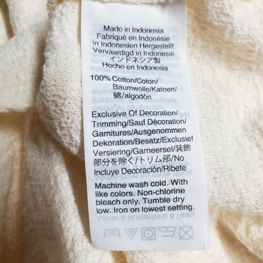 MADEWELL Texture & Thread Cream Ruffle Neck Long Sleeve Top Size M - Picture 6 of 9